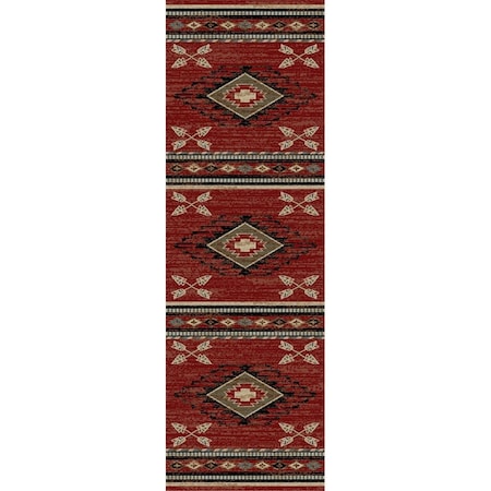 Sleep Ez 2 ft. 3 in. x 7 ft. 7 in. American Destination Arrowhead Area Rug, Red SL1825586